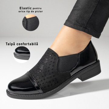 Pantofi casual dama negri cu strasuri ZEF10981, 1, zeforia.ro