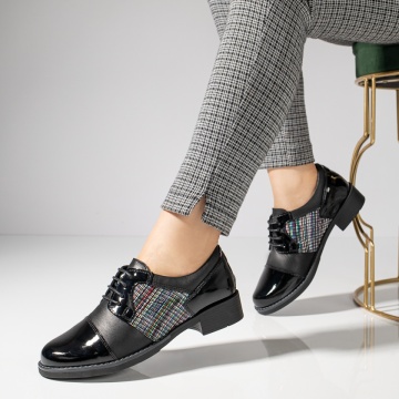 Pantofi casual dama, Pantofi casual dama negri din piele naturala MOD06425, modlet.ro