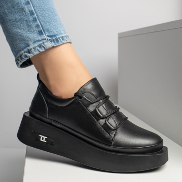 Pantofi casual dama negri din Piele naturala MOD11125, 3, modlet.ro
