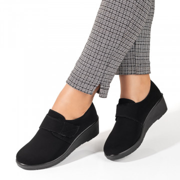 Pantofi casual dama negri suede cu platforma si scai MOD10086, 2, modlet.ro
