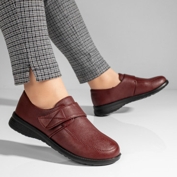 Pantofi casual dama rosii cu scai MOD10943, 4, modlet.ro