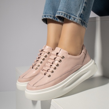 Pantofi casual dama roz din Piele naturala MOD11702, 2, modlet.ro
