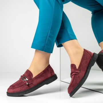 Incaltaminte dama, Pantofi casual dama visinii suede IRIS21, modlet.ro