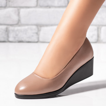 Pantofi cu platforma dama nude MOD06052, 3, modlet.ro