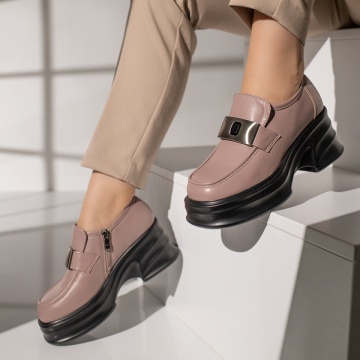 Pantofi dama casual nude cu platforma MOD11831, 2, modlet.ro