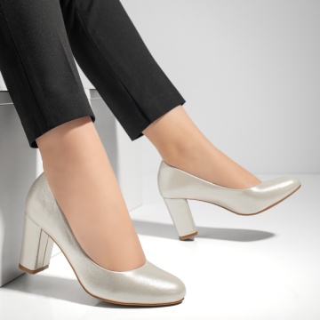 Pantofi dama cu toc argintii MOD02834, 3, modlet.ro