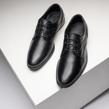 Pantofi eleganti barbati cu siret negri din Piele naturala MOD09403, 3, modlet.ro