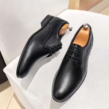 Pantofi eleganti barbati cu siret negri din Piele naturala MOD10896, 3, modlet.ro