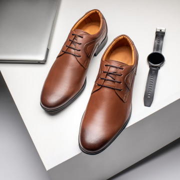 Pantofi eleganti barbati maro din Piele naturala MOD03547, 3, modlet.ro
