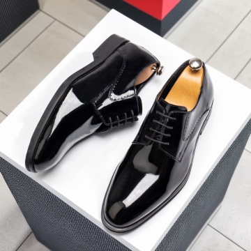 Pantofi eleganti barbati negri cu aspect lucios din Piele naturala MOD11568, 3, modlet.ro