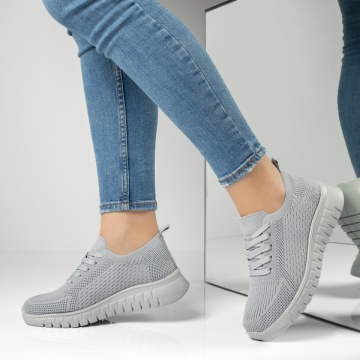 Pantofi sport dama cu siret gri MOD13236, 2, modlet.ro