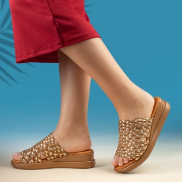Papuci dama casual maro din Piele naturala MOD13776, 2, modlet.ro