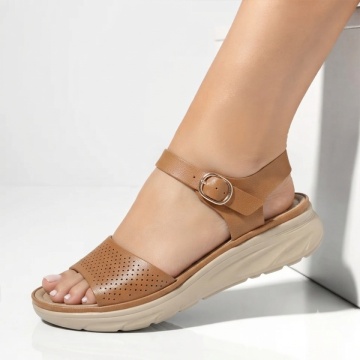 Sandale dama cu platforma bej inchis IRIS3, 3, modlet.ro