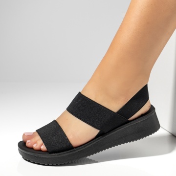 CUPON, Sandale dama cu talpa joasa negre MIA9, modlet.ro