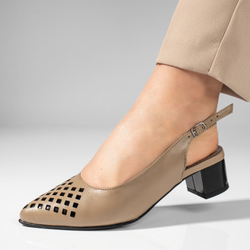 Sandale dama cu toc gros gri din Piele Naturala MOD11304, 1, modlet.ro