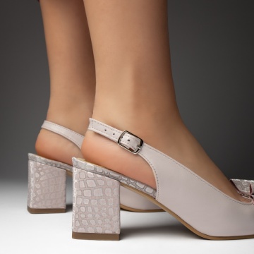 Sandale dama cu toc gros si fundita roz din Piele naturala MOD13470, 3, modlet.ro