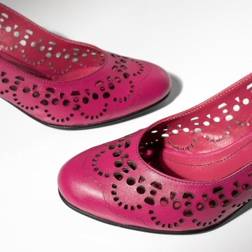 Sandale dama cu toc roz din Piele naturala MOD13215, 2, modlet.ro