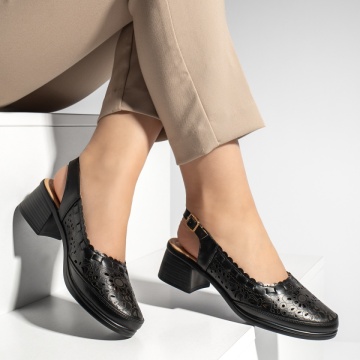 Sandale dama cu toc si bareta negre MOD13330, 2, modlet.ro
