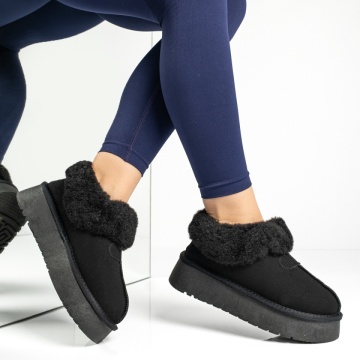 Cizme dama cu talpa groasa tip oog negru suede MOD14173, 2, modlet.ro