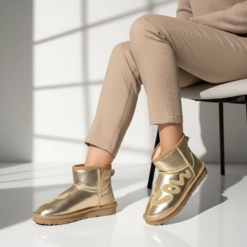 Cizme dama scurte aurii MOD0277, 4, modlet.ro