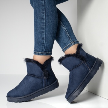 Cizme dama scurte cu blanita albastru suede MOD07101, 2, modlet.ro