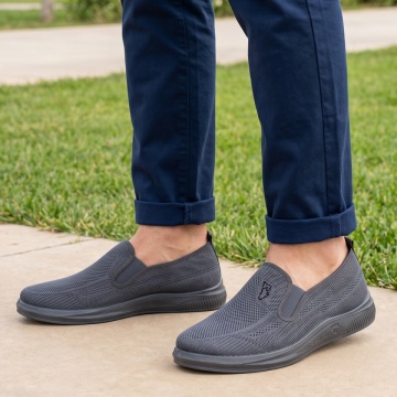 Adidasi barbati, Espadrile barbati cu insertie de material elastic gri ALIN2, modlet.ro