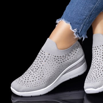 Espadrile dama cu platforma si pietre atasate gri ZEF08482, 2, zeforia.ro