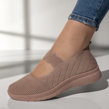Espadrile dama cu talpa groasa roz EMA12, 2, modlet.ro
