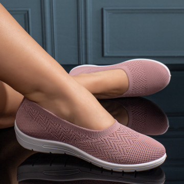Espadrile dama cu talpa joasa roz MOD11222, 3, modlet.ro