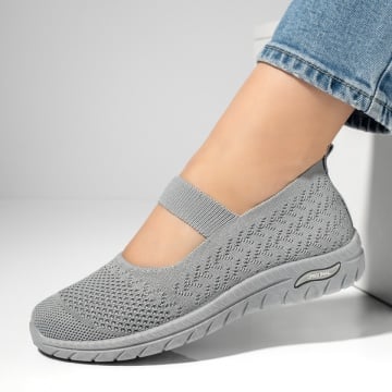 Espadrile dama cu talpa joasa si bareta gri ZEF13059, 2, zeforia.ro