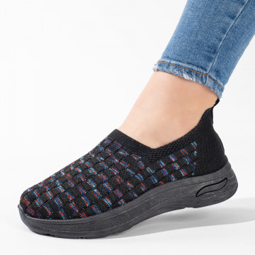 Espadrile sport dama, Espadrile dama negre EMA10, modlet.ro
