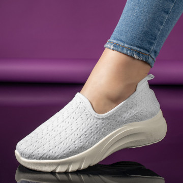 Espadrile sport dama, Espadrile dama sport albe EMA4, modlet.ro