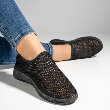 Espadrile sport dama cu perforatii negre MOD13061, 3, modlet.ro