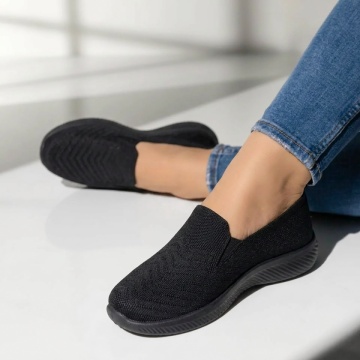 Espadrile sport dama cu talpa joasa negre EMA9, 2, modlet.ro