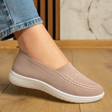 Espadrile sport dama cu talpa joasa si perforatii roz MOD13056, 4, modlet.ro