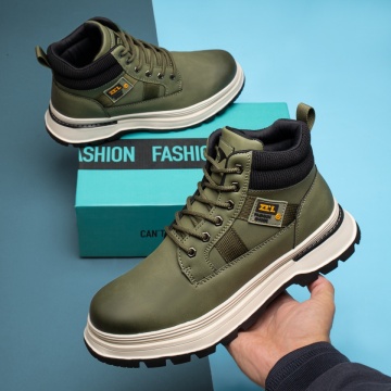 Ghete barbati, Ghete barbati cu talpa groasa verzi MOD14081, modlet.ro