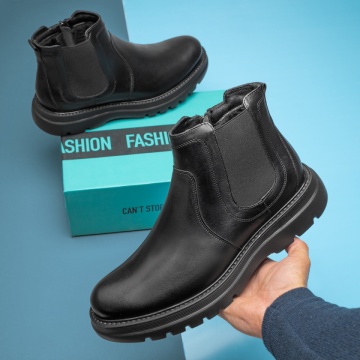 Ghete barbati negre din Piele Naturala MOD12325, 3, modlet.ro