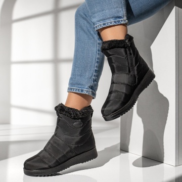 Ghete dama cu fermoar negre DORA53, 2, modlet.ro