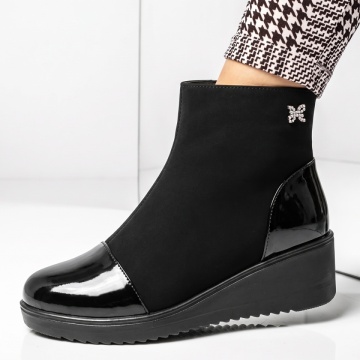 Ghete dama cu platforma negru suede GINA13, 2, modlet.ro