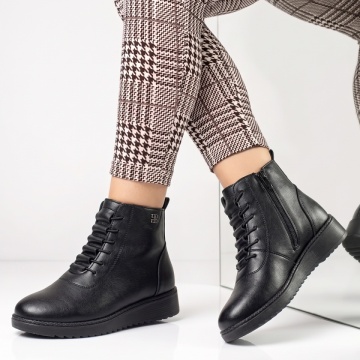 Ghete dama cu siret elastic negre LILI29, 2, modlet.ro