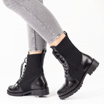 Ghete dama negre cu siret ZEF07506, 1, zeforia.ro
