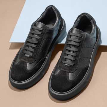 Pantofi casual barbati din Piele Naturala negri MOD11912, 2, modlet.ro