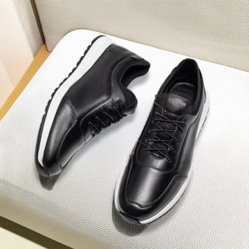 Pantofi casual barbati, din piele naturala, negri MOD13299, 2, modlet.ro
