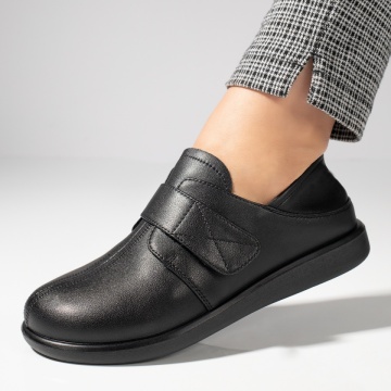 Pantofi casual dama cu scai negri din Piele naturala MOD11985, 1, modlet.ro