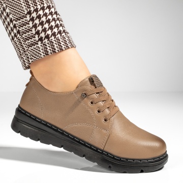 Pantofi casual dama cu strasuri maro MOD13097, 4, modlet.ro