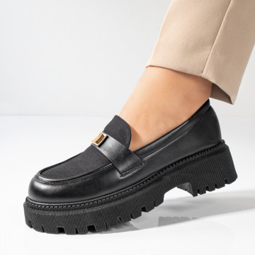 Pantofi casual dama cu talpa groasa negri MOD11111, 1, modlet.ro