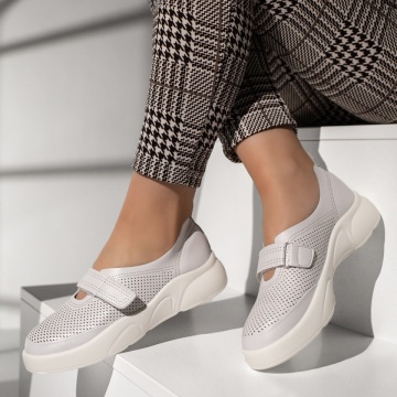 Pantofi casual dama cu talpa groasa si inchidere cu scai albi MOD13379, 2, modlet.ro