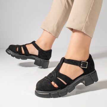 Pantofi casual dama negri suede cu talpa groasa MOD11839, 1, modlet.ro