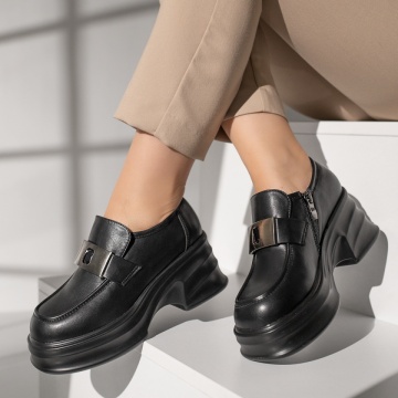 Pantofi dama casual negri cu platforma MOD11831, 4, modlet.ro