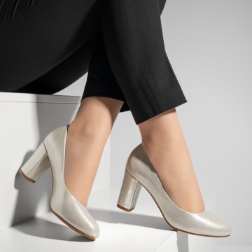 Pantofi dama cu toc argintii MOD02834, 4, modlet.ro